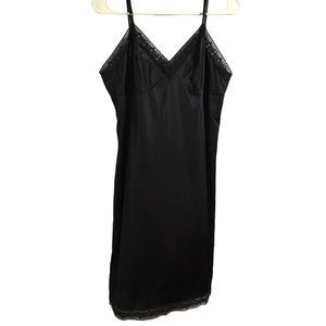 Black Vassarette Slip/ Slip Dress Sz 38